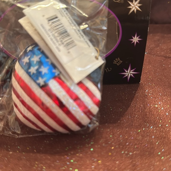 🐈‍⬛ Christopher Radko ornament EUC American Heart Gem - Picture 2 of 5